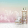 Custom Mural Wallpaper 3D Pink Sky Clouds Wall Painting Living Room Girls Bedroom Background Wall Decor Modern Simple Wallpapers ► Photo 2/6