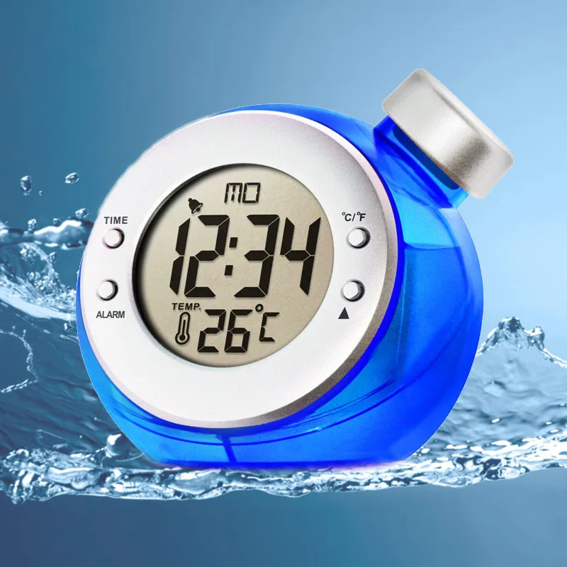Loskii LT 103 Bathroom Water Power Digital Alarm Clock Home Confort Eco