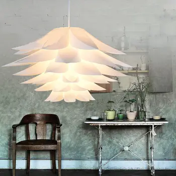 

Modern Pendant Lights Lily DIY PVC Lotus Pendant Lamps For Kitchen dinning Room LED hanging lamp light fixtures home lighting