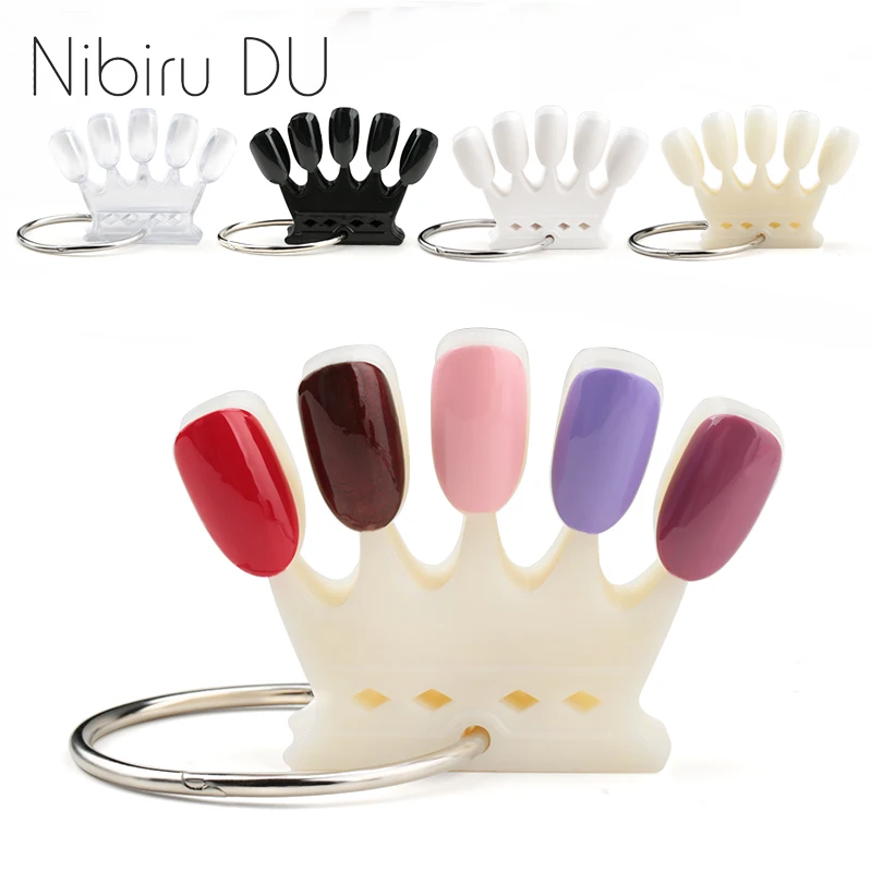 

10/20 Pcs False Nail Tips Color Card Crown Shaped Practice Display Tools Acrylic Board DIY Manicure Nature Fake Nails Art Tool
