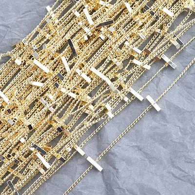 M34706 GUFEATHER M347, металлическая цепь из шариков, 18K золотые ювелирные аксессуары, diy серьги кулон, ручная работа, шарм, изготовление ювелирных изделий, 3 м/лот - Цвет: M34706