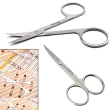 Stainles aço em linha reta tesoura sobrancelha corte de cabelo beleza maquiagem tesouras do prego corte facial pinça maquiagem tesoura ferramenta