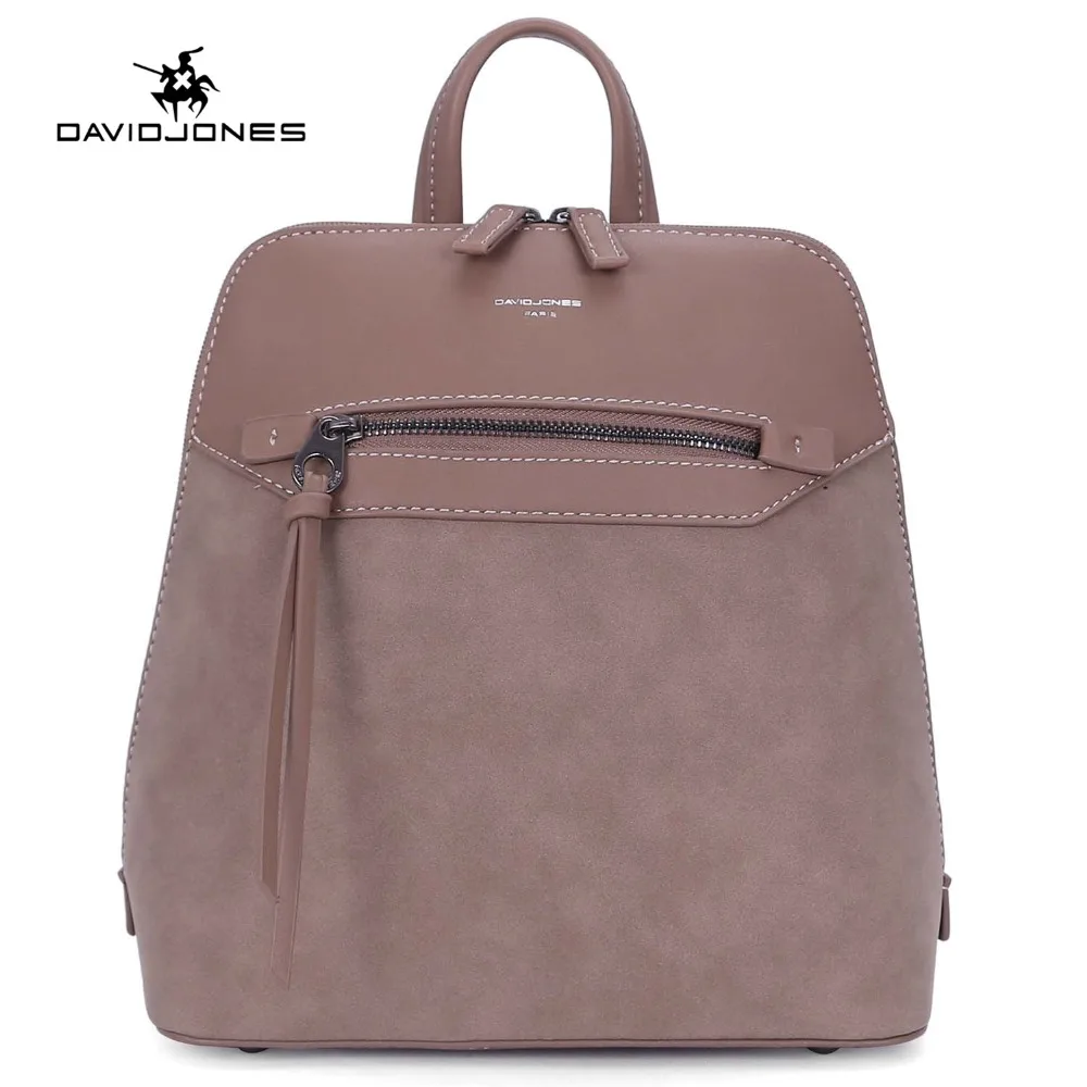 

DAVIDJONES women backpacks faux leather female shoulder bags small lady patchwork softpack girl brand school bag free shipping