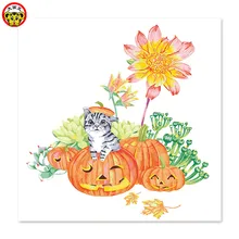 Картина по номерам художественная краска по номеру Хэллоуин тыква кошка декоративная краска ings нарисованная на холсте цифровая краска ing известная краска