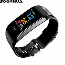 SOONHUA смарт-браслет водонепроницаемый браслет цветной экран монитор сна напоминание о звонках фитнес-Браслет спортивный браслет для IOS Android