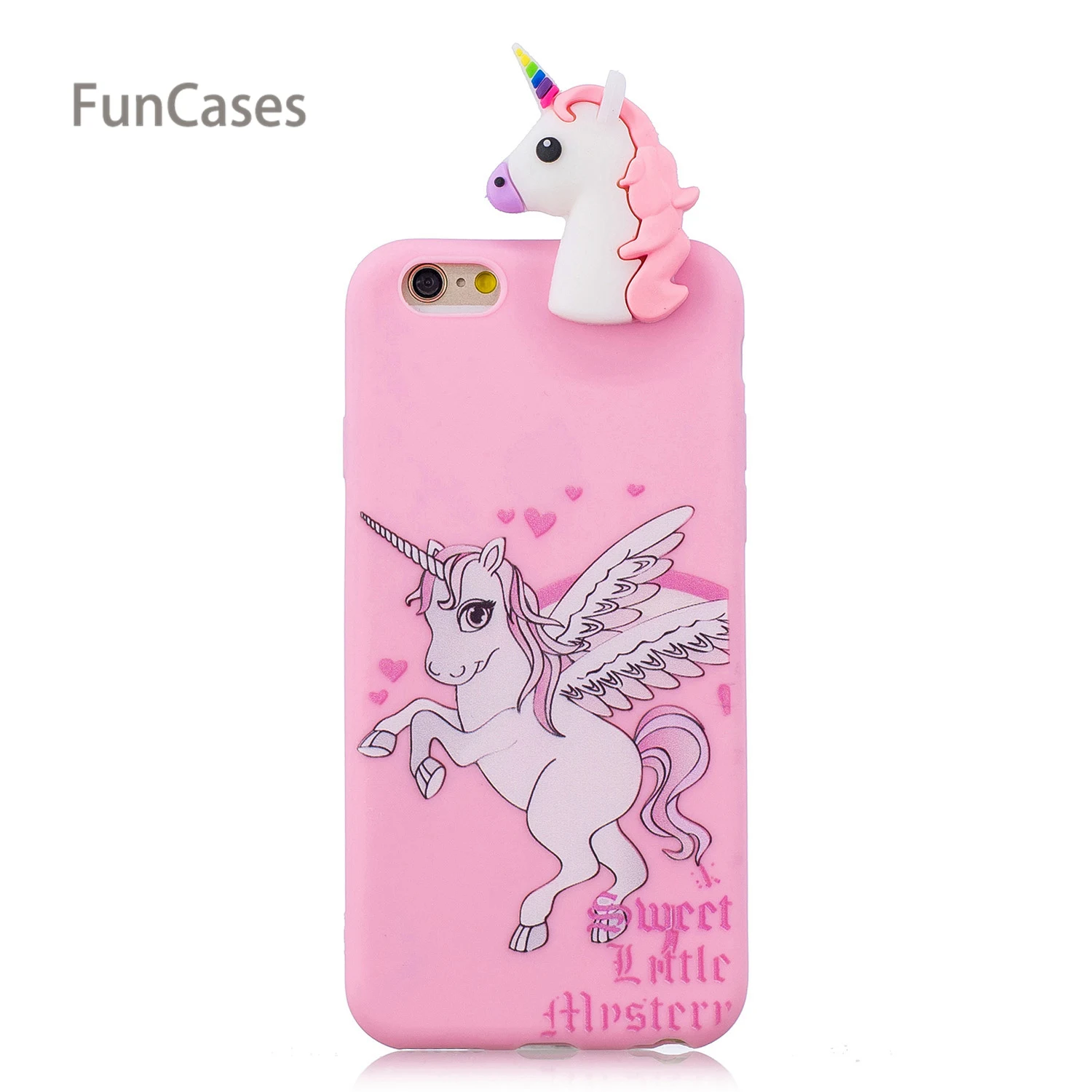 Красивый Единорог чехол для телефона СПС Capinha iPhone 6 Plus Мягкий силиконовый Estojo