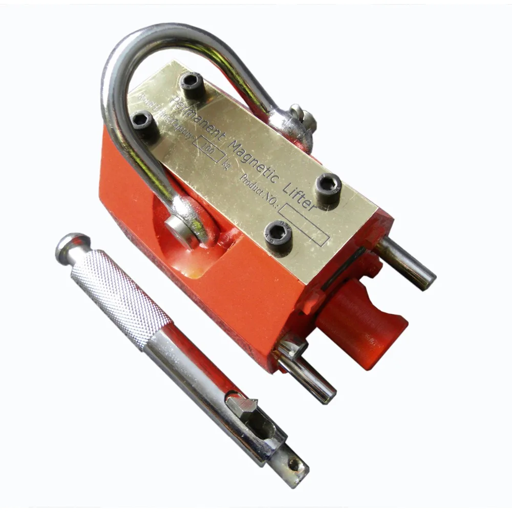 

0.1T 100kg Permanent Magnetic Lifter PML Magnetic Crane Metal Steel Plate Lifting Tool Heavy Duty Hoist Lifting New