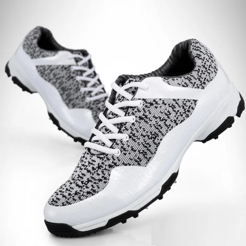 

2019 Pgm Men Shock Absorption Golf Shoes Breathable Mesh Golf Sneakers Mens Lace Up With Spikes Training Shoes AA10106