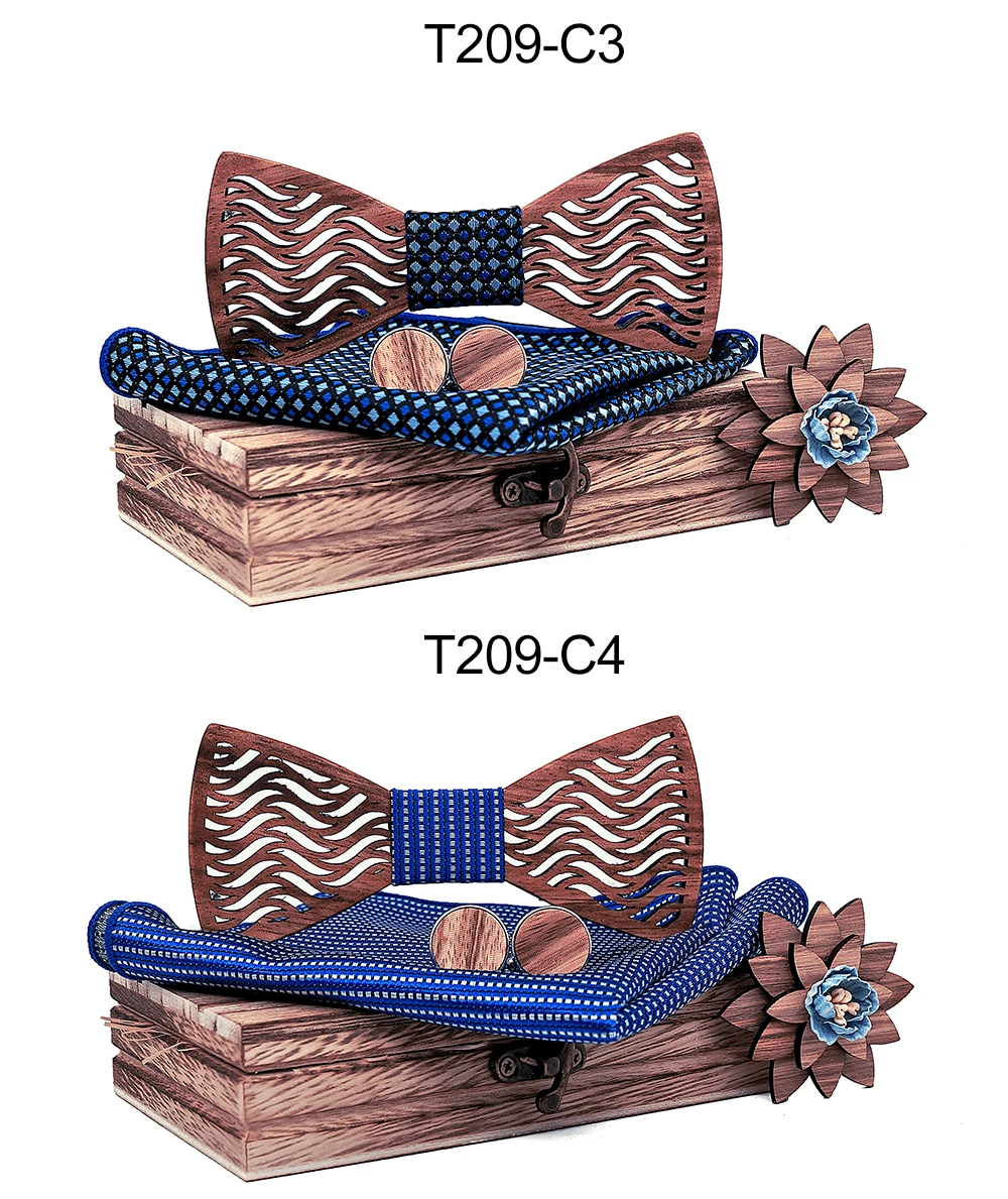 Мужской деревянный лук галстук набор мужской платок деревянный галстук-бабочка запонки шейный платок шелковые галстуки Свадебная вечеринка Hombre с подарочной коробкой