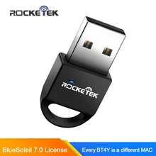 Rocketek IVT 7,0 CSR 4,0 A2DP Bluetooth адаптер независимый MAC USB ключ для компьютера динамик аудио приемник передатчик