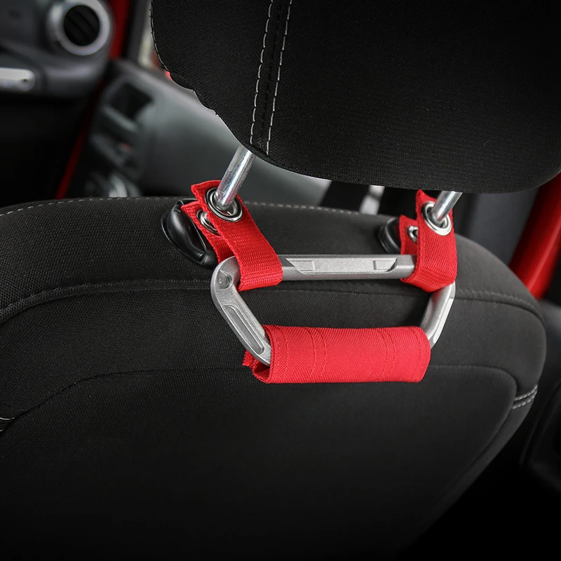 SHINEKA 4x4WD Armrest Seat Grab Handles Grip Bar Pulling Handle for Jeep Wrangler CJ TJ JK Sports Sahara Rubicon Car Styling