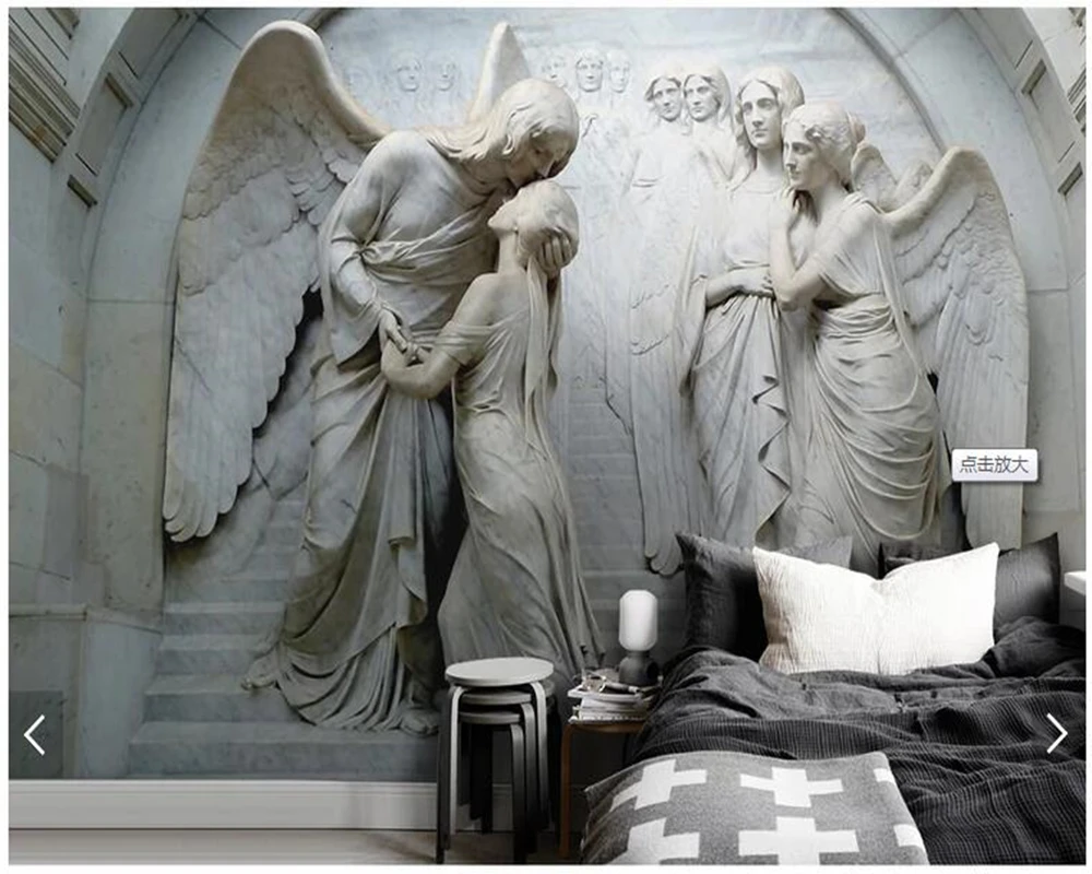 

Custom 3D papel de parede, classical religious figures angel murals for living room bedroom sofa background wallpaper