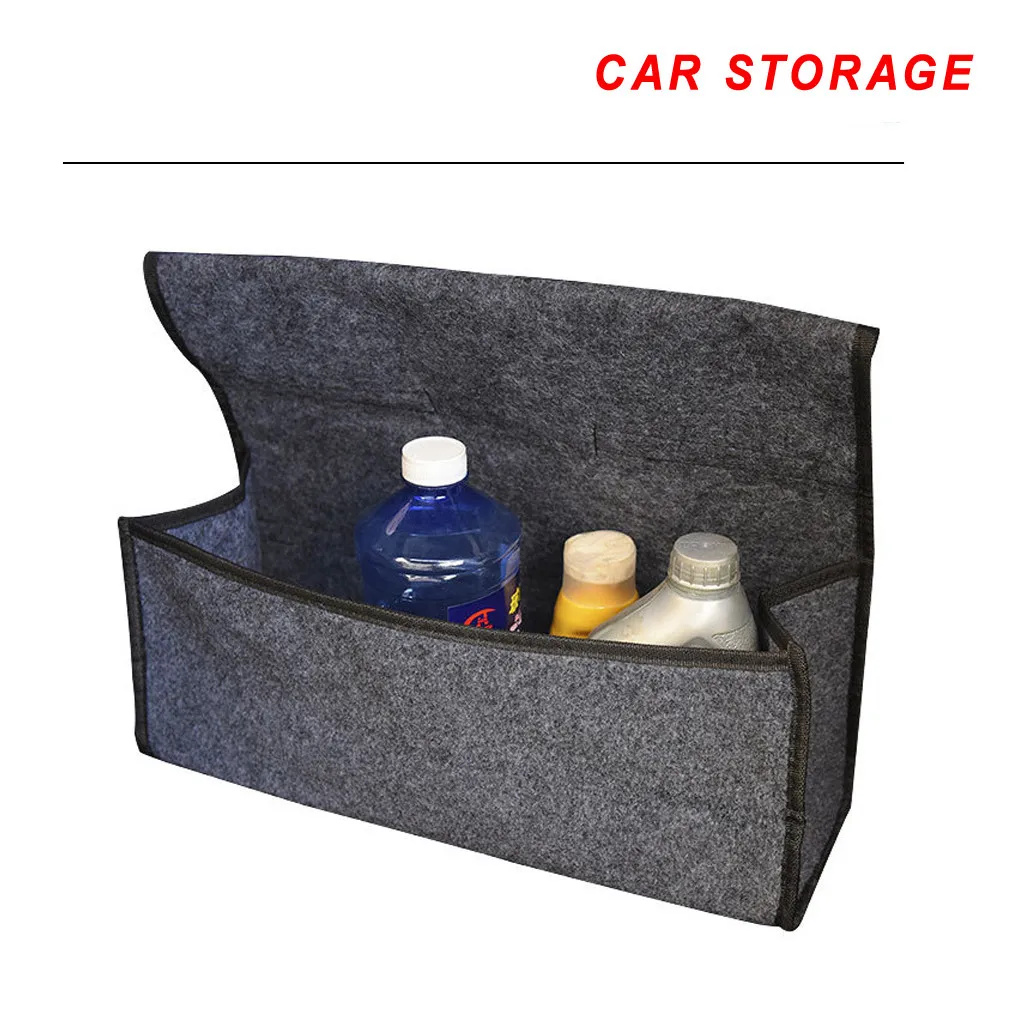 Car Interior Accessories Gray Trunk Organizer Foldable Car Auto Storage Bag Collapsible Cargo Box Container#G10