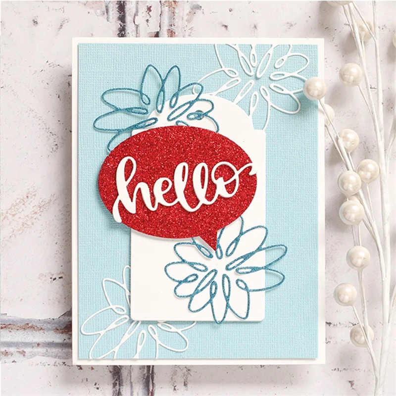 Lowercase Hello Word Metal Cutting Dies Stencil For Diy