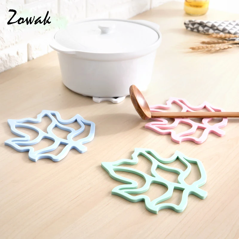 Leaf Shaped Silicone Durable Flexible Pot Holder Non slip Heat