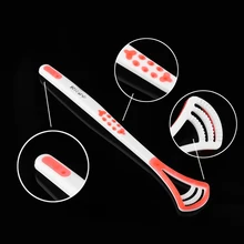 Свежее дыхание язык скребок щетка для очистки языка зубы, язык очистки скребок щетка гигиены полости рта 1 шт случайный цвет