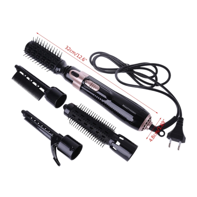 

4 In 1 Pro Hair Hot Air Styler Curling Stick Comb Brush Straighter Styling Tool 220V 50Hz 550W