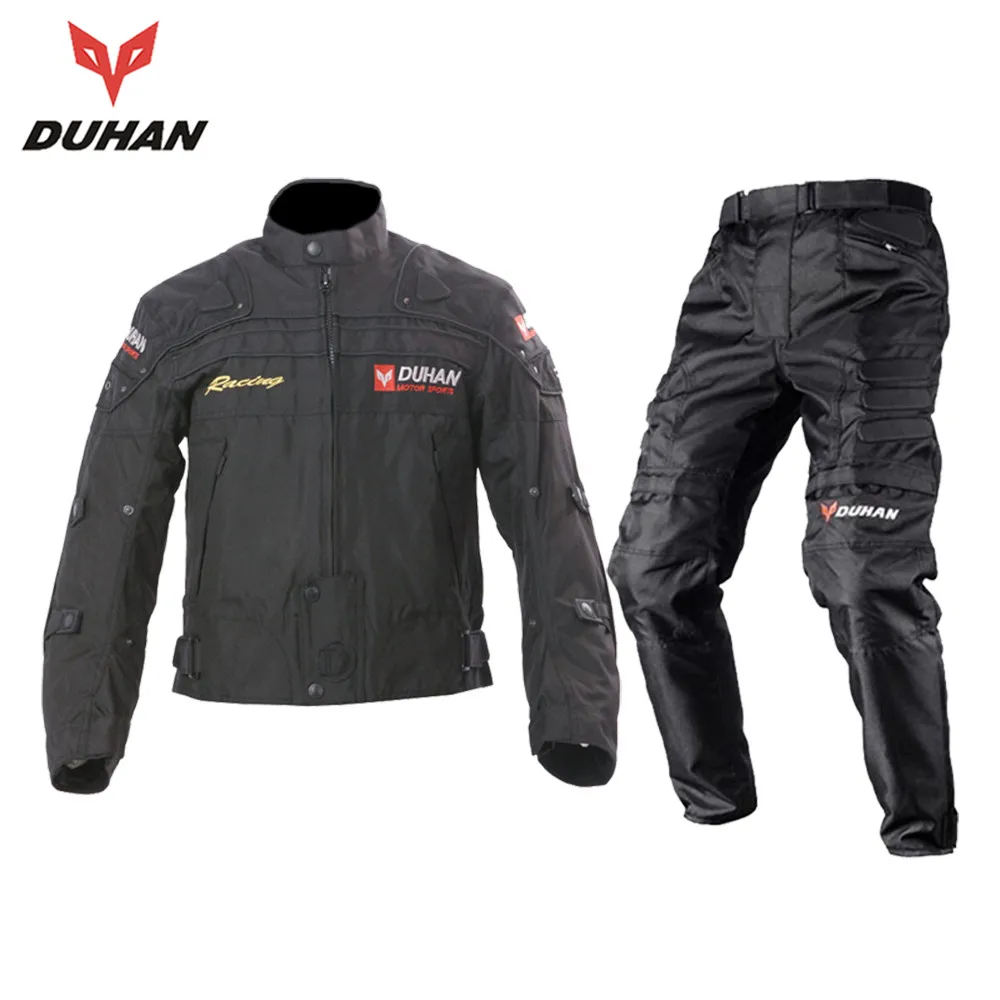 

DUHAN Motorcycle Protective Black Jacket Oxford Cloth Windproof Warm Motocross Racing Jersey MOTO/ATV Zipper Blouson Men Winter