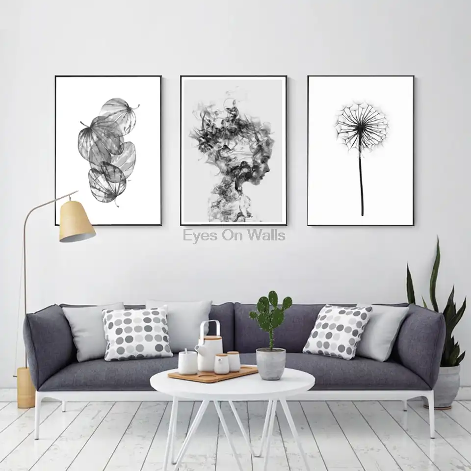 Nordic Abstract Poster And Prints Black White Wall Art Canvas Painting