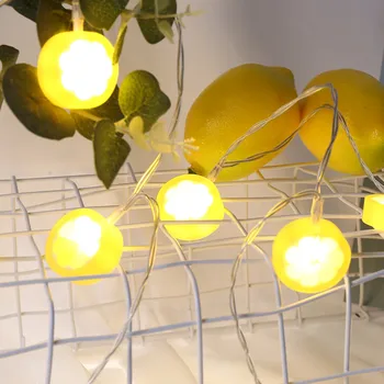 

1.5/3M String Light Christmas Lemon Lights Home Party Decor Girls Bedroom Hanging String Lights Outdoor Indoor Xmas Lamp