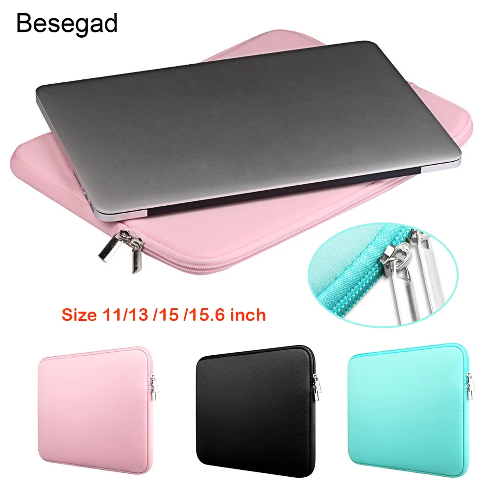 

Besegad Carrying Storage Protective Laptop Sleeve Cover Skin Pouch Bag Case for MacBook Mac Book Pro Air 11 13 13.3 15 15.6 inch
