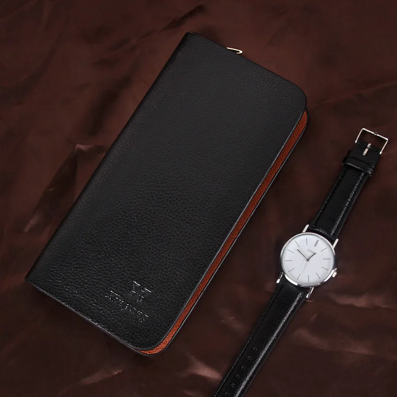 

New men's Long Wallet multi-functional zipper buckle handbag men's handbag