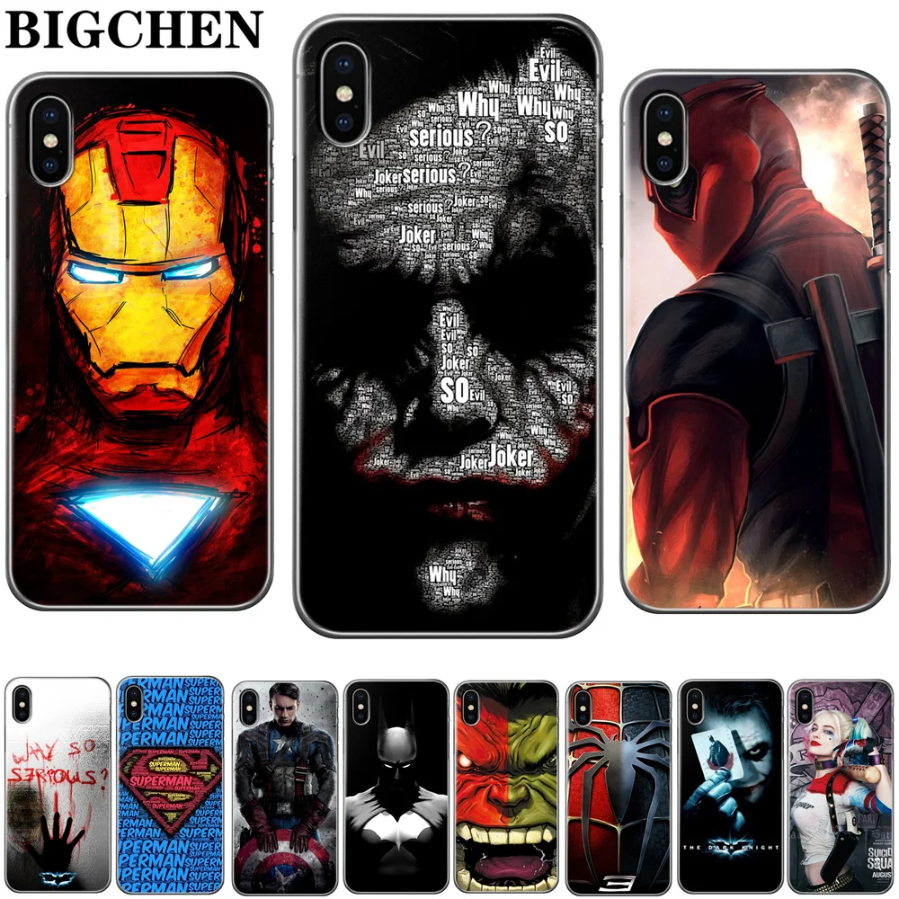 Suicide Squad The Avengers Soft TPU Silicone Cover For iPhone 6 6s 7 8 Plus Case for Apple iPhone X 5 5s SE 7Plus 6sPlus