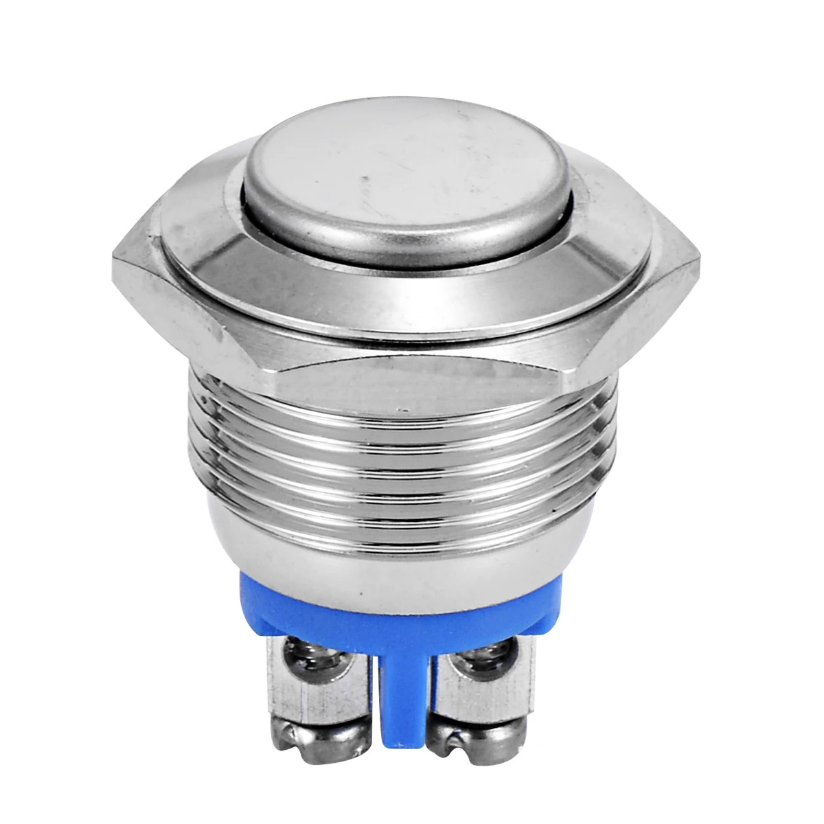 5pcs New Button Switch  Nickel Plated Brass 16mm 3A/250V Metal Waterproof Push Button Momentary Horn Switch Start 16mm