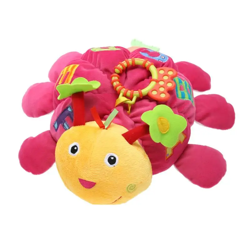 Plush Turtle Tortoise Handbell Doll Teether Hand Bed Bell Toy Crib