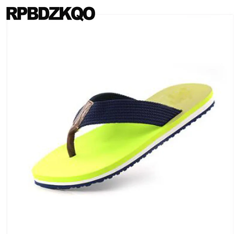 

Flip Flop Slip On Black Slippers Mens Sandals 2018 Summer Outdoor Strap Slides Soft Woven Designer Nice Green Beach Shoes Yellow