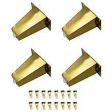 4 шт. металлический диван опорные ножки, квадратный шкаф для ванной комнаты журнальный столик кровать ноги Золотая фурнитура Аксессуары высокий 9,3 см с анти-Sl