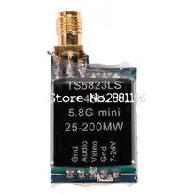 TS5823LS 5.8G Mini 25-200MW 48CH RP-SMA Power Adjustable FPV Transmitter ewrf e708tm3 5 8g 48ch 25mw 200mw 600mw switchable fpv transmitter for pwm osd