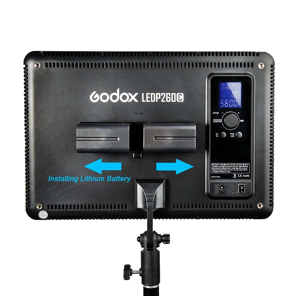 Godox LEDP-260C Portable Dimmable 260 LED Video Light with Adjustable Color Temperature 3300K-5600K for DSLR Camera Camcorder (9)