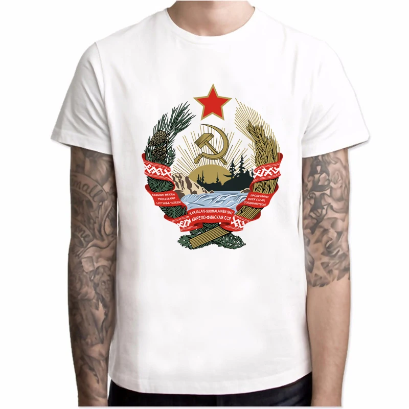CCCP USSR Gagarin T Shirt men New Design New Printed Short Sleeve Men's Summer Cool O-neck Men Clothing CCCP USSR Gagarin T Shirt men New Design New Printed Short Sleeve Men's Summer Cool O-neck Men Clothing