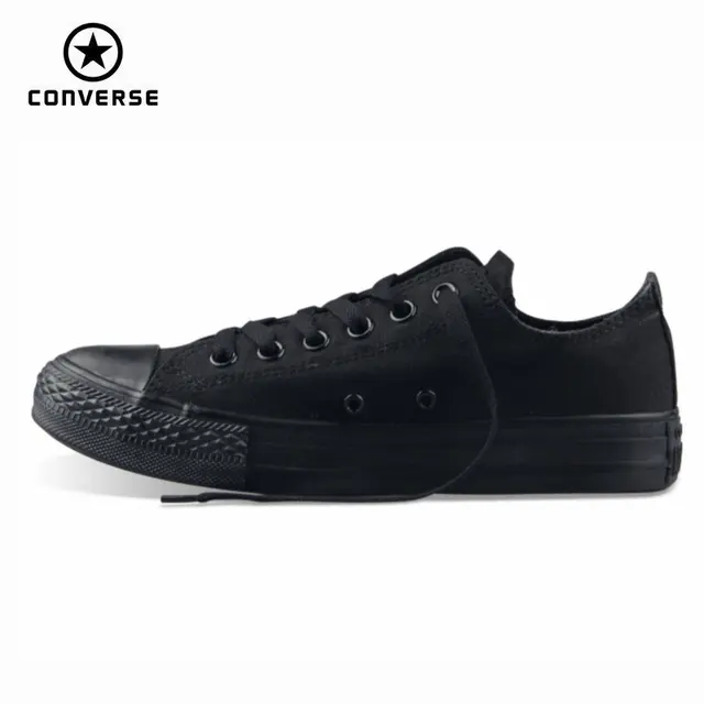 converse low tops all black