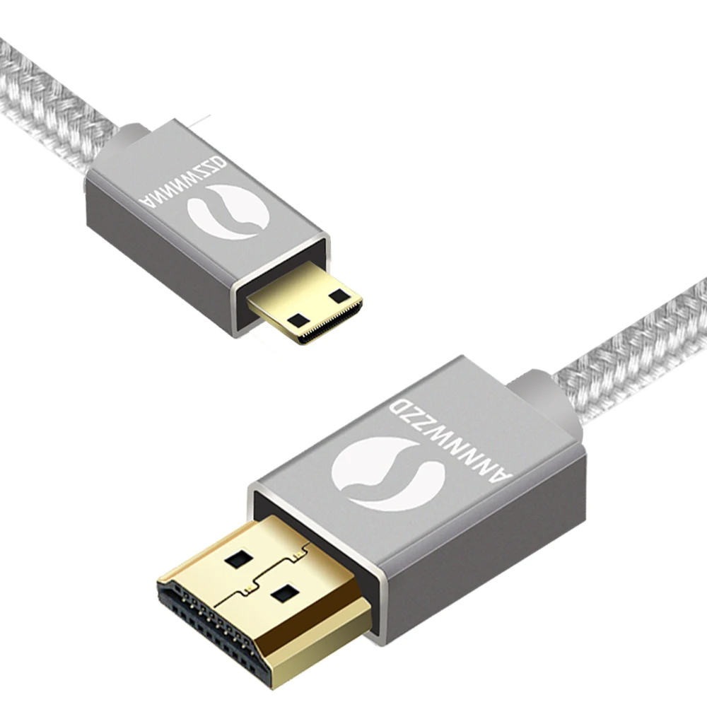 ANNNWZZD HDMI To Mini HDMI Data Line Cable V1.4 Gold Plated Plug 3D 1080P Video Signal Transmission For Tablet PC Mobile Phone D
