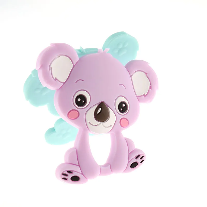 코알라 실리콘 Teether 동물 곰 Bpa 무료 젖니 목걸이 펜던트 액세서리, DIY 크리스마스 선물, 10 개