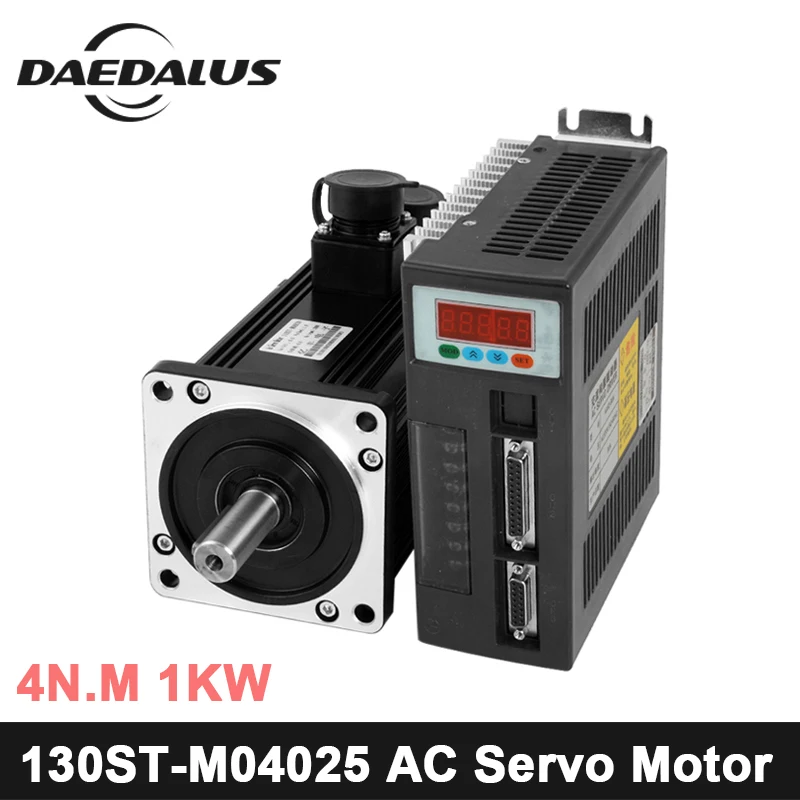 130ST-M04025 220V 1KW AC Servo motor 1000W 2500RPM 4N.M. Single-Phase ac drive permanent magnet Matched Driver AASD-20A цена 130ST-M04025 220V 1KW AC Servo motor 1000W 2500RPM 4N.M. Single-Phase ac drive permanent magnet Matched Driver AASD-20A цены онлайн
