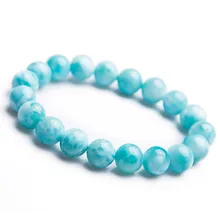 Drop Shipping 10mm Natural Blue Larimar Gemstone Crystal Stretch Round Bead Fitness Woman Men Natural Larimar Bracelet AAAAAA Drop Shipping 10mm Natural Blue Larimar Gemstone Crystal Stretch Round Bead Fitness Woman Men Natural Larimar Bracelet AAAAAA