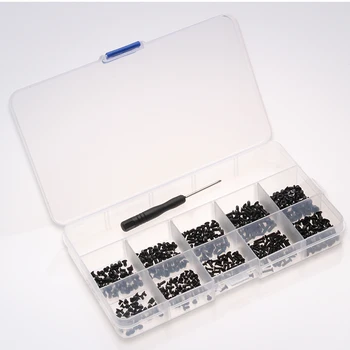 

500PCS Black Hexagon Socket Screw Tools Accessories Kit Iron Black Oxide Screws Round Column MachineWith Box