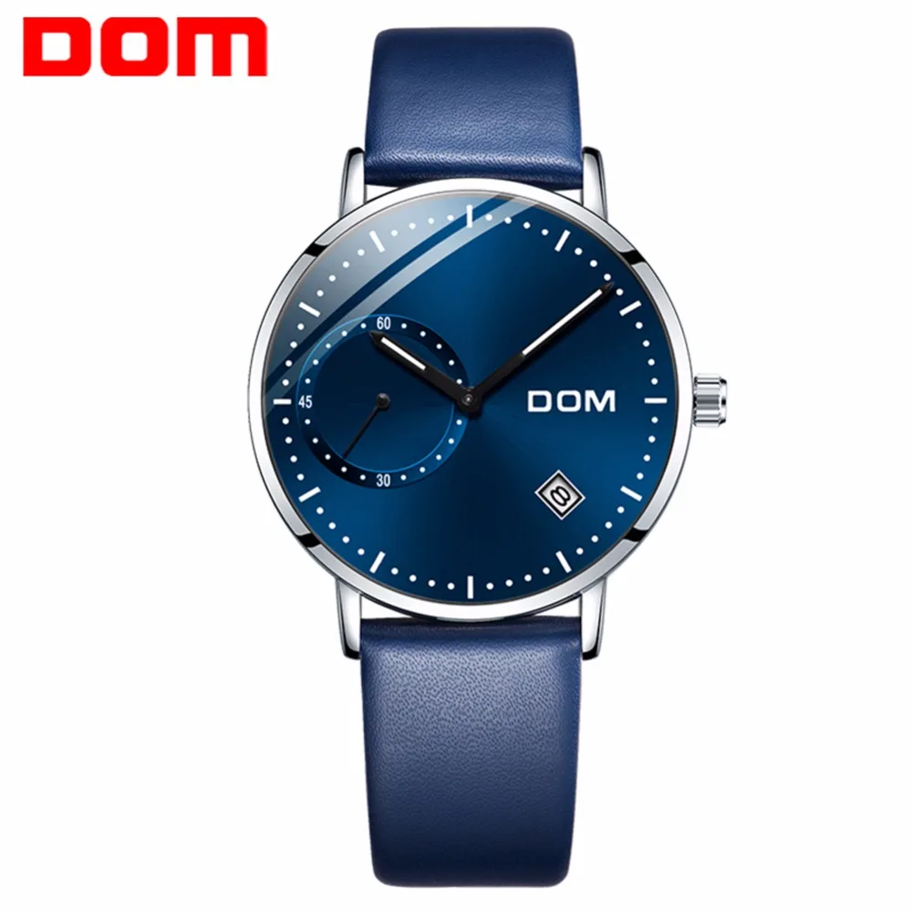 DOM Watch Men Sport Casual Blue Face Simple Man Watch Waterproof Calendar Unique Fashion Casual Quartz Male Dress Clock M-302 DOM Watch Men Sport Casual Blue Face Simple Man Watch Waterproof Calendar Unique Fashion Casual Quartz Male Dress Clock M-302