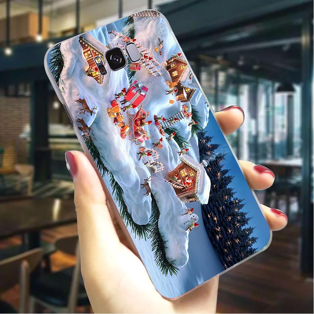 

New Year Christmas Hard Cover for Samsung Galaxy A3 2015 Case for A5 2016 A6 2017 A7 2018 A8 Plus A9 A10 A20 A30 A40 A50 A70