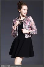 women jacket women winter coat Autumn and winter high-end women’s long-sleeved quilted flowers Slim short coat free shipping