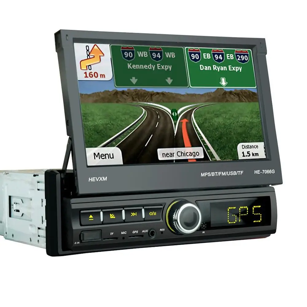 

Car Audio And Video Hands-Free Car Mp5 Player Reversing Priority With Gps Navigation Car Navigation Integrated Machine 7066G