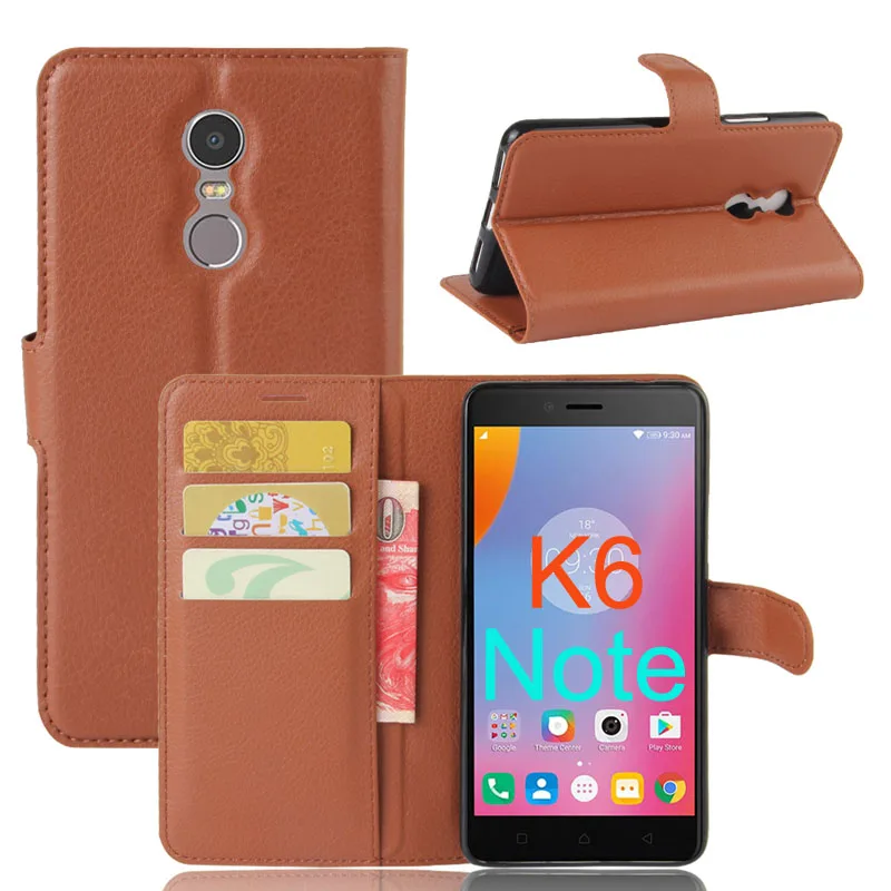Чехол для Lenovo K6 Note 5 дюйма кошелек задняя крышка из искусственной кожи чехол
