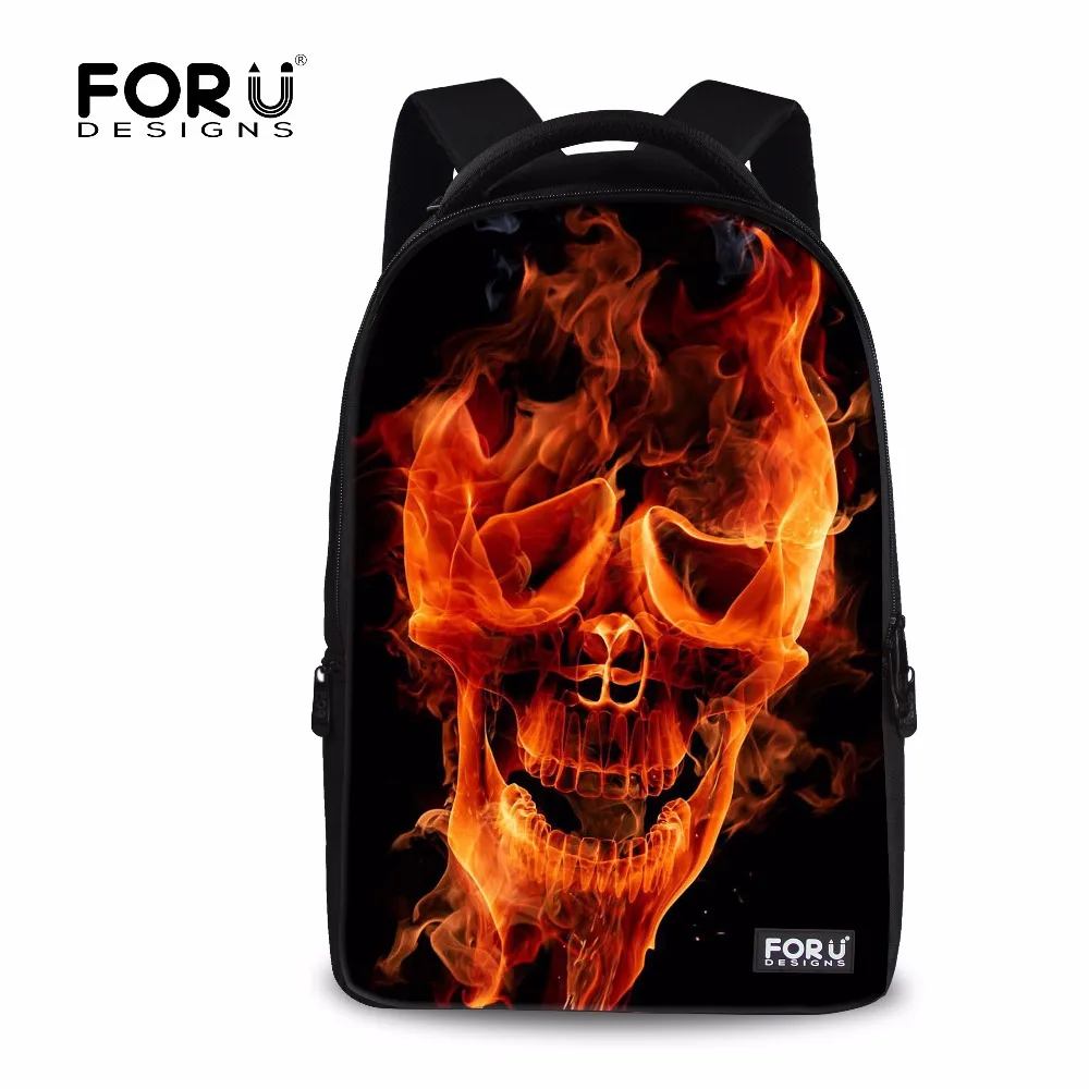 

FORUDESIGNS Large Laptop Backpack for Men Women Casual Cool Skull Printing School Computer Backpack Teenage Student Travel Bags