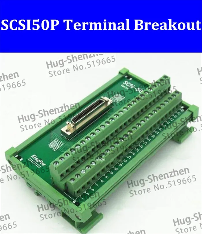 

SCSI50P китайский тип 180 градусов, клемма с переходником для SCSI-50P, монтажная плата C45 на din-рейку-1 шт./лот