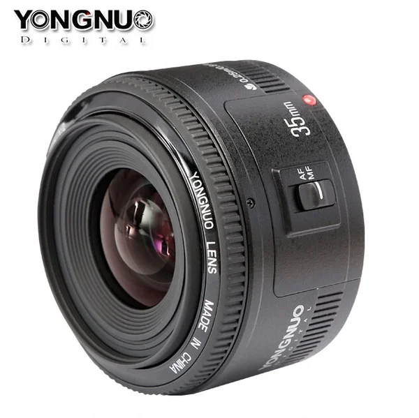 

100% Original Yongnuo 35mm lens YN35mm F2 lens Wide-angle Large Aperture Fixed Auto Focus Lens For canon EF Mount for EOS Camera