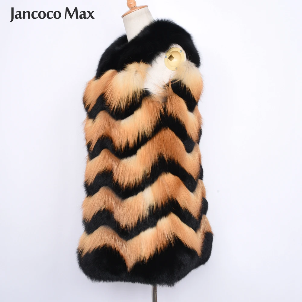 Mode Lady Hiver De Femmes Black Red Fourrure Mix Haute Naturelle Vêtements Nouvelles S7484 Fox Gilet Qualité Réel Renard 2019 D29WIYeEH