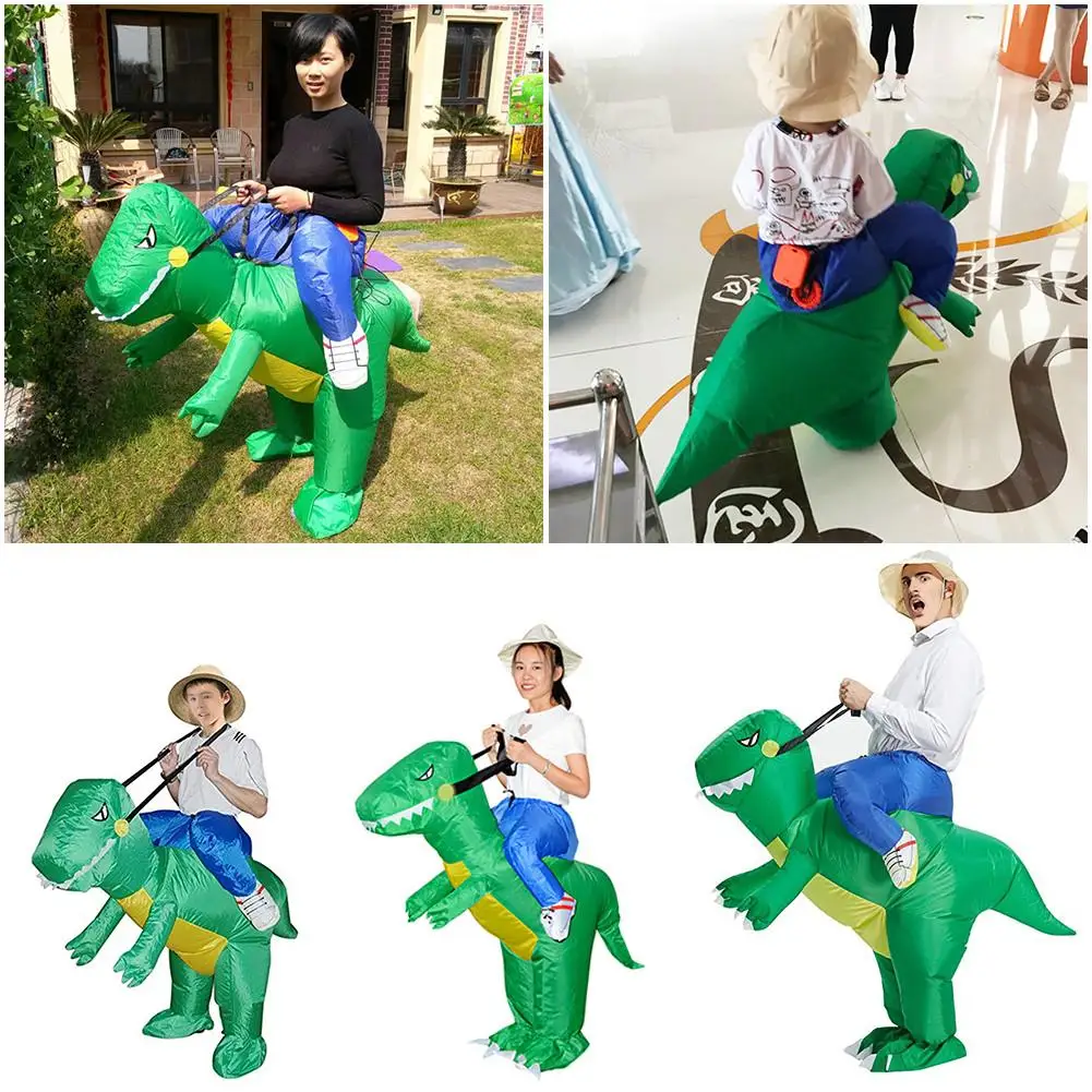 

Dinosaur Inflatable Pants Suit Performance Cosplay Costume Jurassic Funny Full Body Jumpsuit Holiday Halloween Supplies